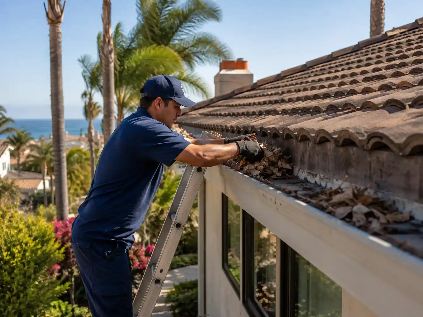 Gutter cleaning in San Clemente